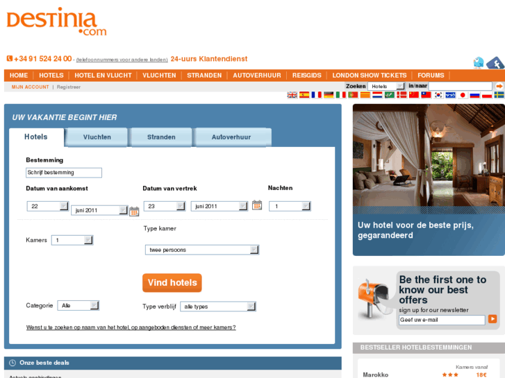 www.destinia.nl