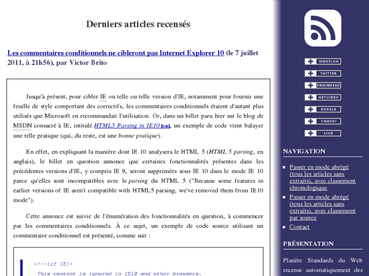 www.planet-webstandards.net