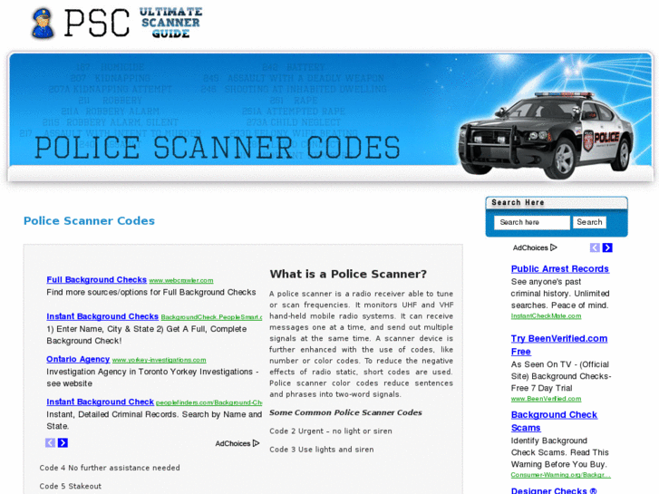 www.policescannercodes.net