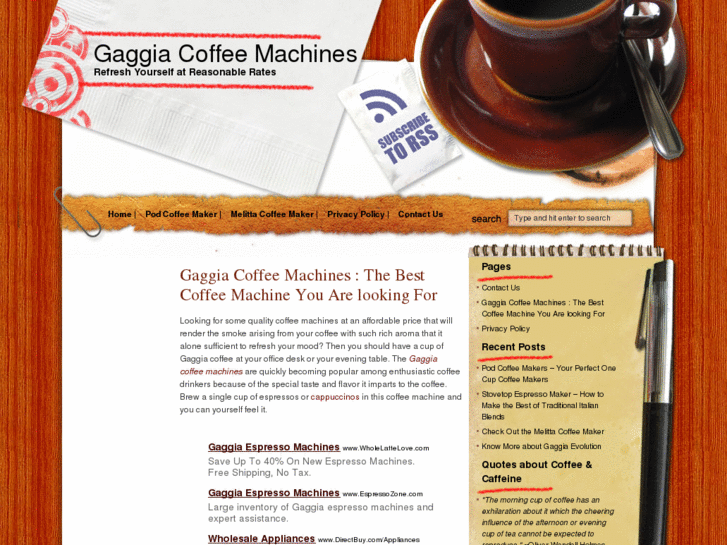 www.gaggiacoffeemachines.net