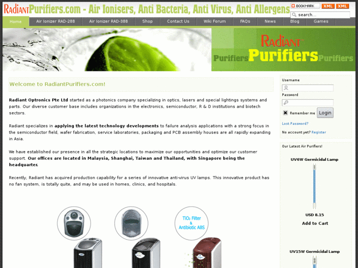 www.radiantpurifiers.com