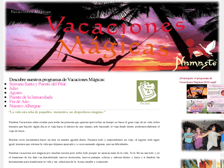 www.vacacionesmagicasnamaste.com