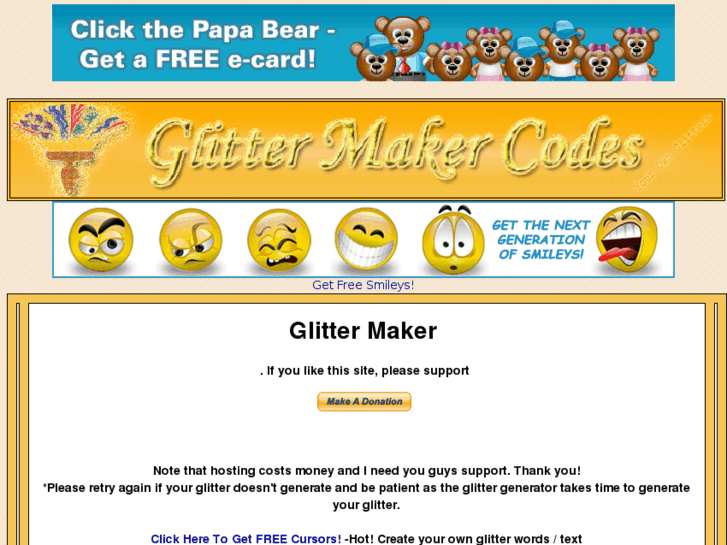 www.glittermakercodes.com