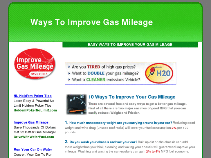 www.waystoimprovegasmileage.com