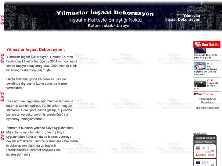 www.yilmazlarinsaatdekorasyon.com