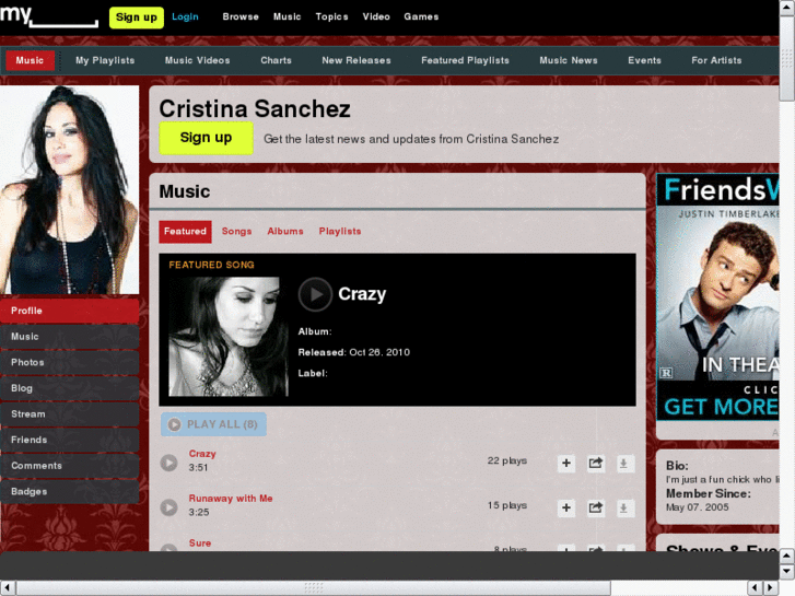 www.cristinasanchezmusic.com