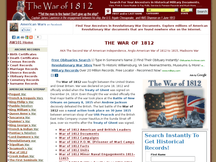 www.mywarof1812.com