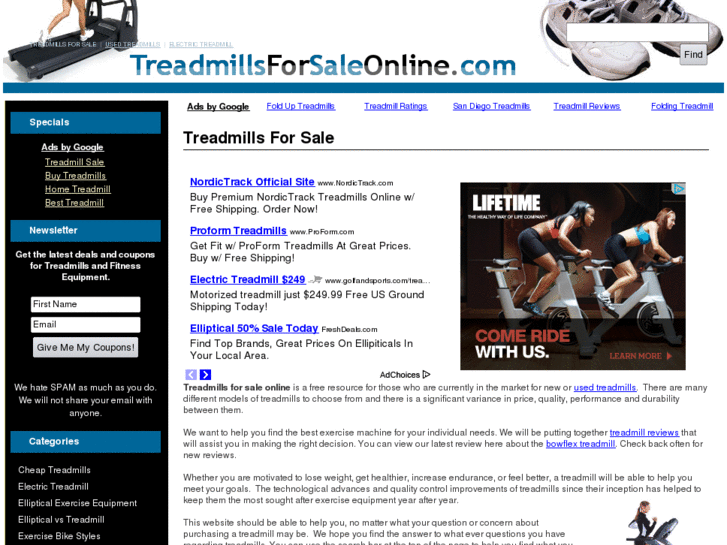 www.treadmillsforsaleonline.com