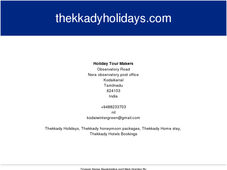 www.thekkadyholidays.com