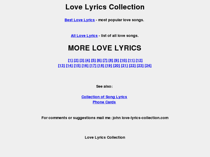 www.love-lyrics-collection.com