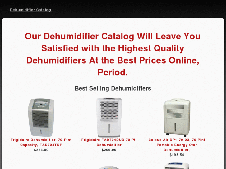 www.dehumidifiercatalog.com