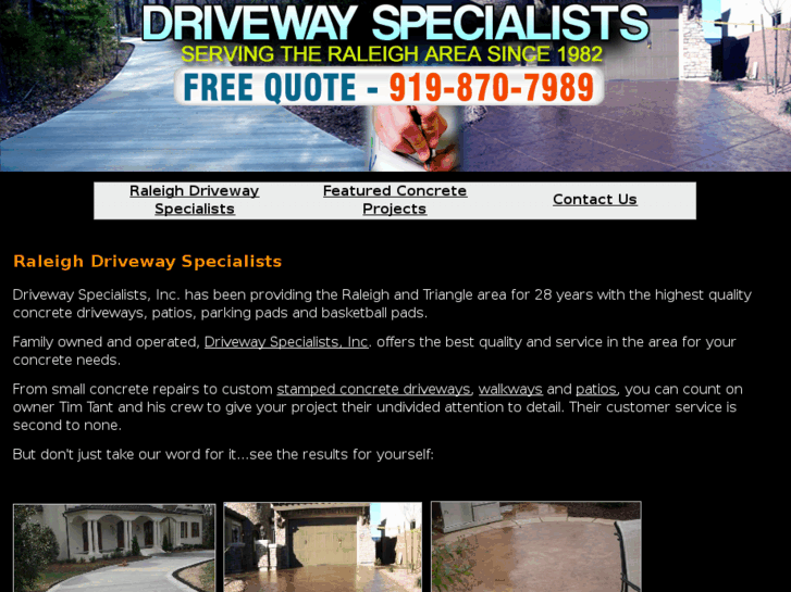 www.raleighdrivewayspecialists.com