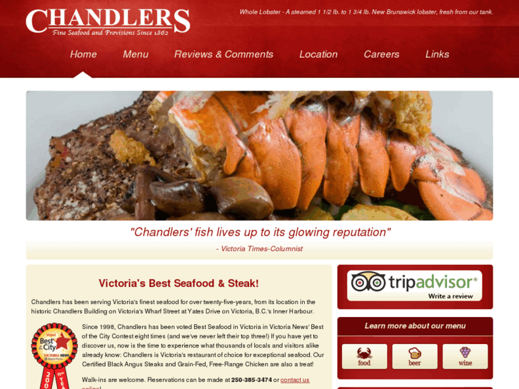 www.chandlersseafood.com