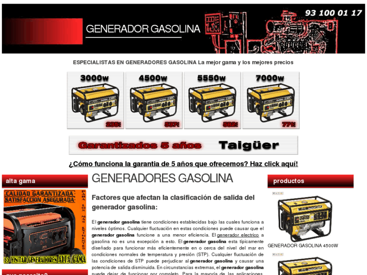 www.generadorgasolina.es