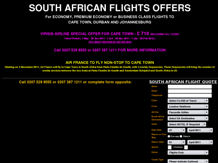 www.southafricanflights.net