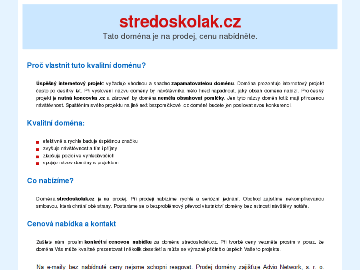 www.stredoskolak.cz