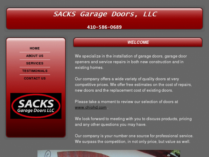 www.sacksgaragedoors.com