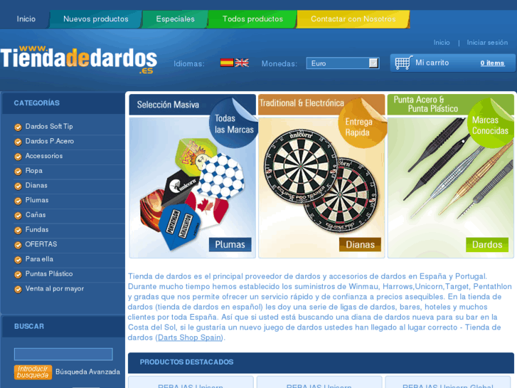 www.tiendadedardos.es