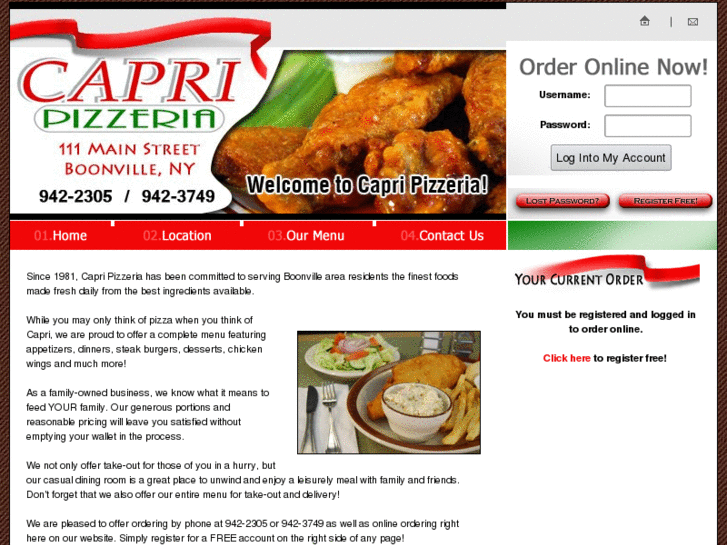 www.capripizzeriaonline.com