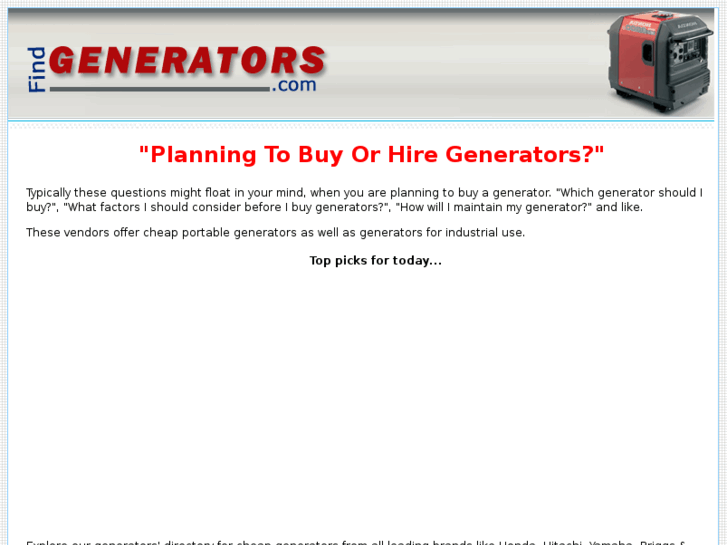 www.findgenerators.com