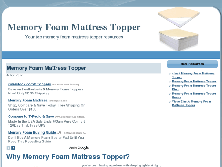 www.memoryfoammattresstoppersite.com