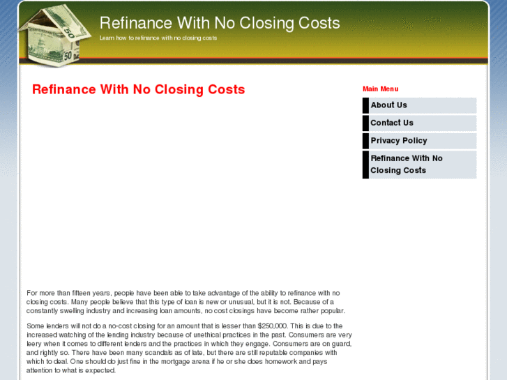 www.refinancewithnoclosingcosts.net