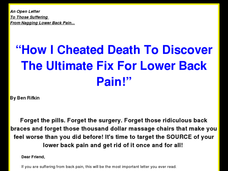 www.stoplowerbackpain.com