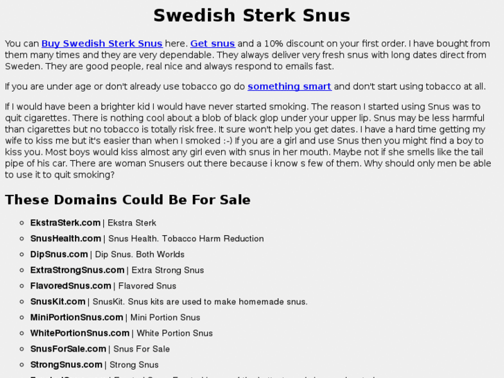 www.sterksnus.com