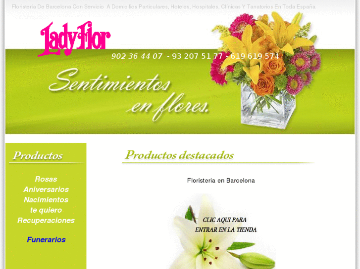 www.floristerialadyflor.com.es