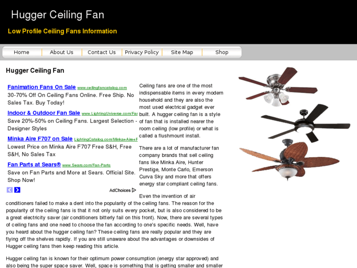 www.huggerceilingfan.com