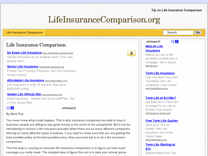 www.lifeinsurancecomparision.org