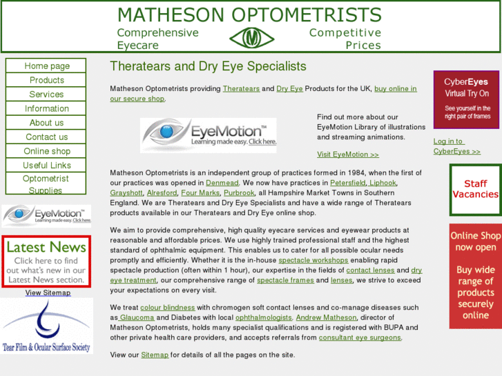 www.matheson-optometrists.com