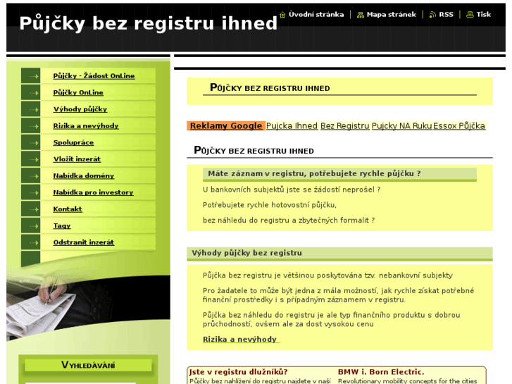 www.pujckybezregistru.cz