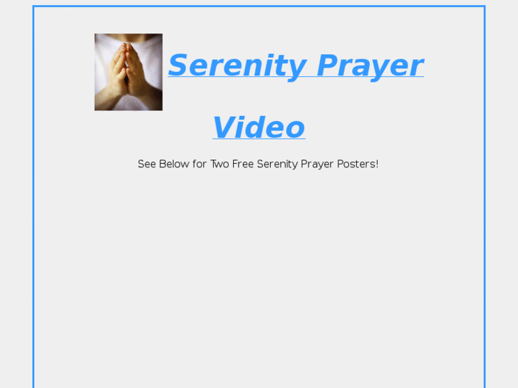 www.serenityprayervideo.com