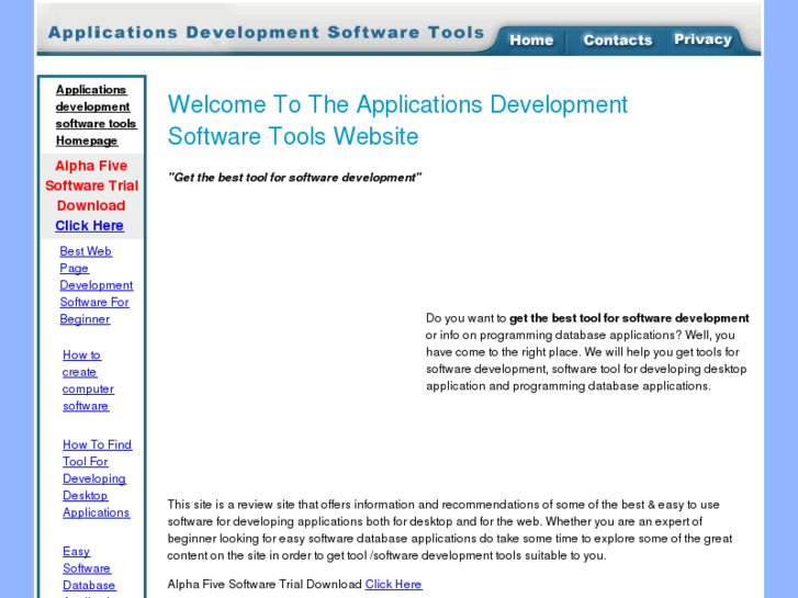 www.applicationsdevelopmentsoftwaretools.com