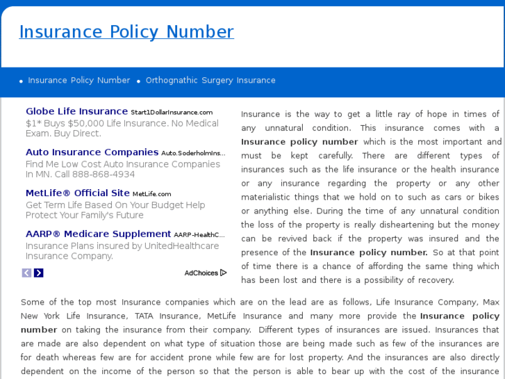 www.insurancepolicynumber.com