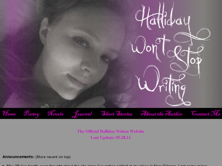 www.hallidaywontstopwriting.com