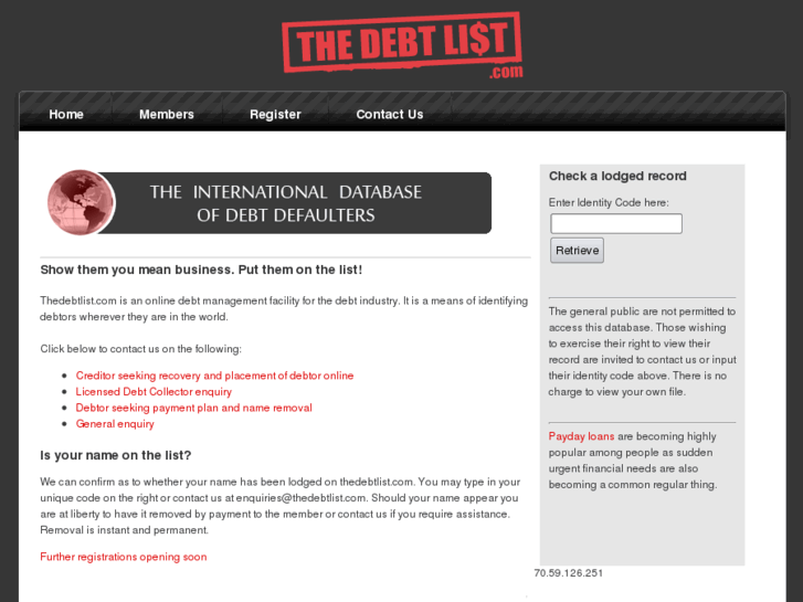 www.thedebtlist.com