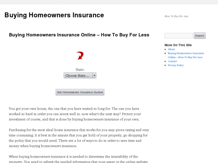 www.buyinghomeownersinsurance.org