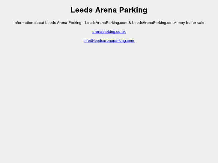 www.leedsarenaparking.com