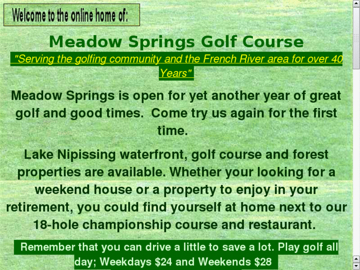 www.meadowspringsgolf.com