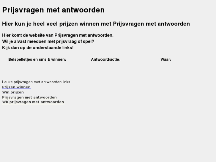 www.prijsvragenmetantwoorden.nl