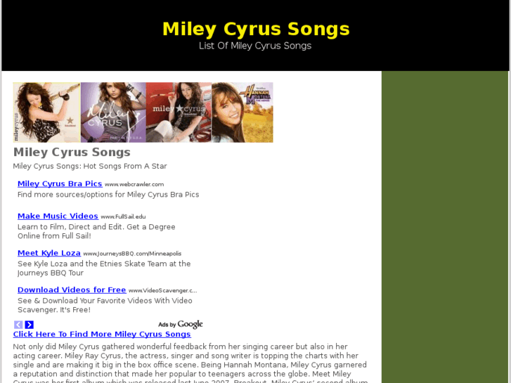 www.mileycyrussongs.org