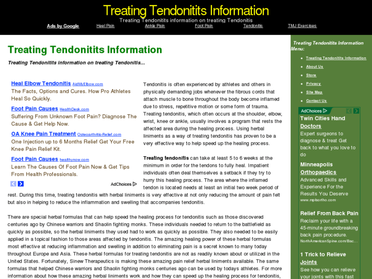 www.treatingtendonitis.com