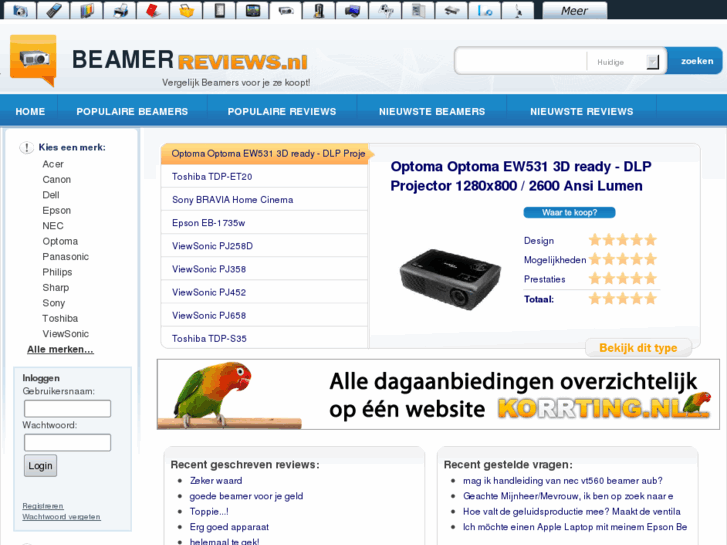 www.beamerreviews.nl