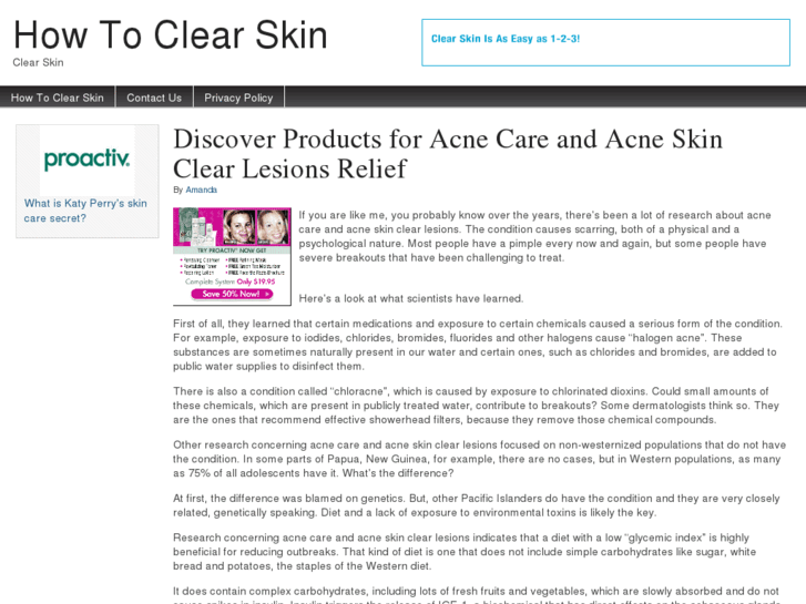 www.howtoclearskin.org