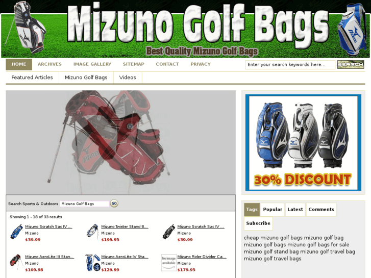 www.mizunogolfbags.com