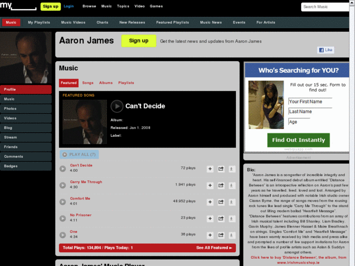 www.aaronjamesmusic.com