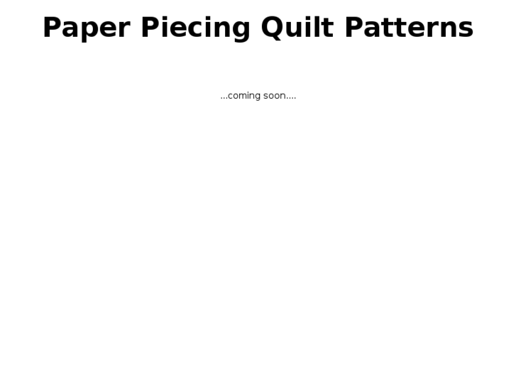 www.paperpiecingquiltpatterns.com