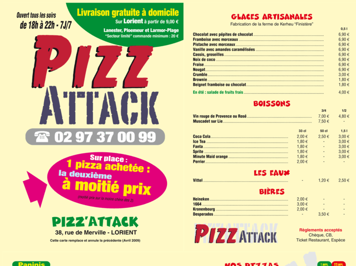 www.pizzattack-lorient.com